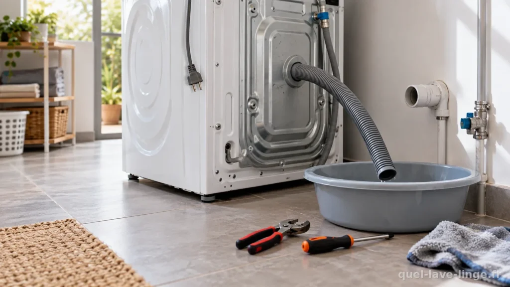 Comment enlever le tuyau de vidange du lave-linge ?