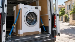 Peut-on coucher un lave-linge neuf pour le transporter ?